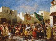 Eugene Delacroix Fanatics of Tangier oil painting reproduction